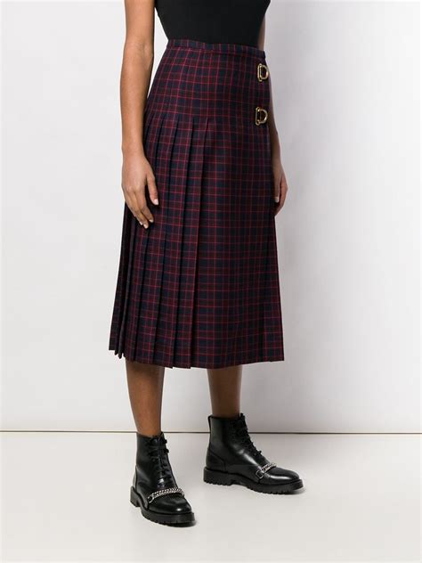 burberry arroux check print pleated wool skirt|BURBERRY Arroux Check Print Pleated Wool Skirt, Brand Size .